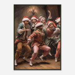 Christmas Breakdance – poster in aluminium lijst, productfoto, vooraanzicht (weergave 2)