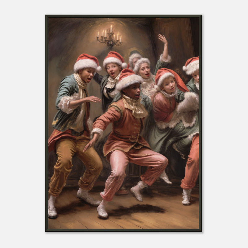 Christmas Breakdance – poster in aluminium lijst, productfoto, vooraanzicht (weergave 2)