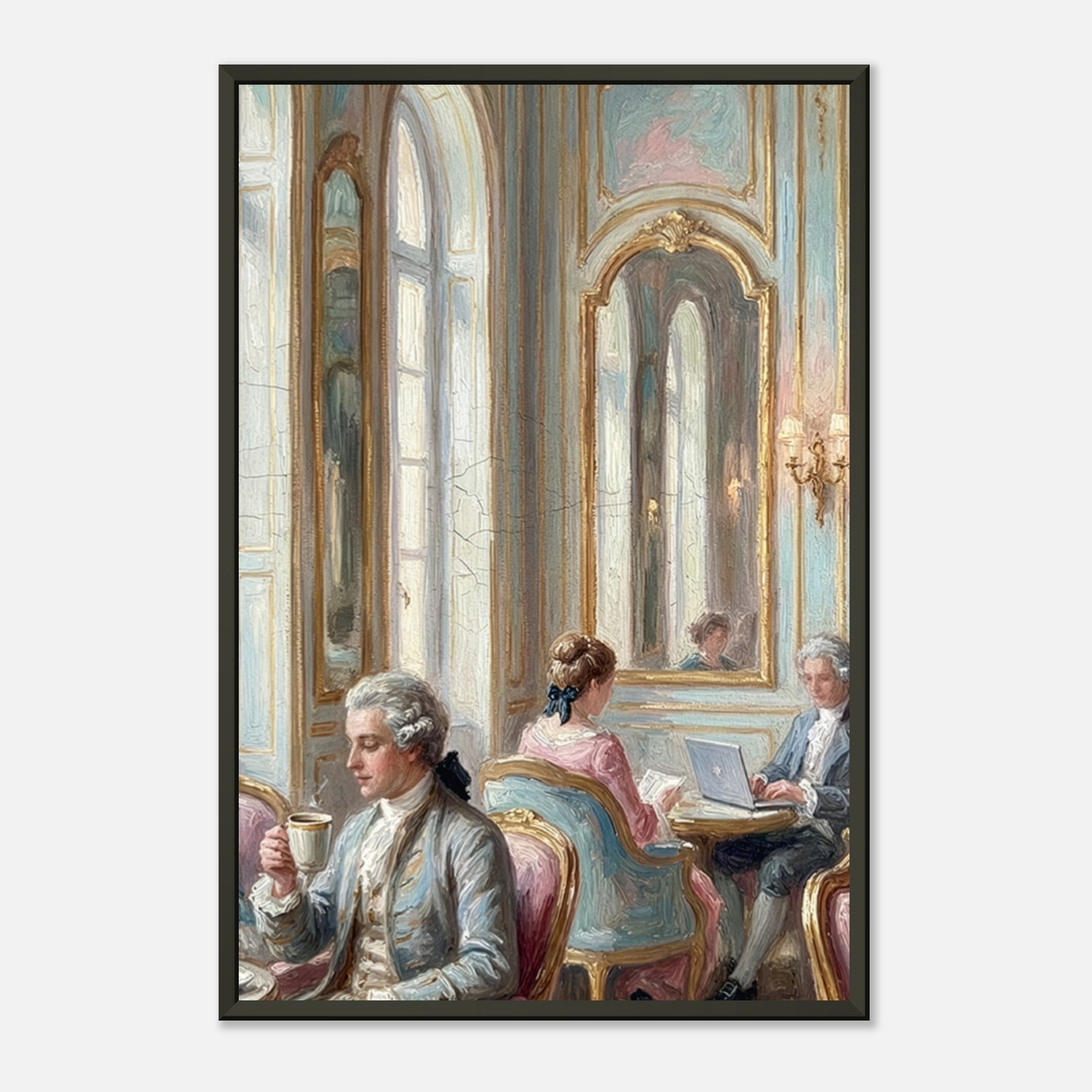 Rococo Co-Working – poster in aluminium lijst, productfoto, vooraanzicht (weergave 2)