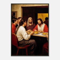 McRenaissance Supper – poster in aluminium lijst, productfoto, vooraanzicht (weergave 3)