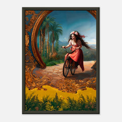 The Golden Ride – poster in aluminium lijst, productfoto, vooraanzicht, geïnspireerd op Giovanni Battista Tiepolo