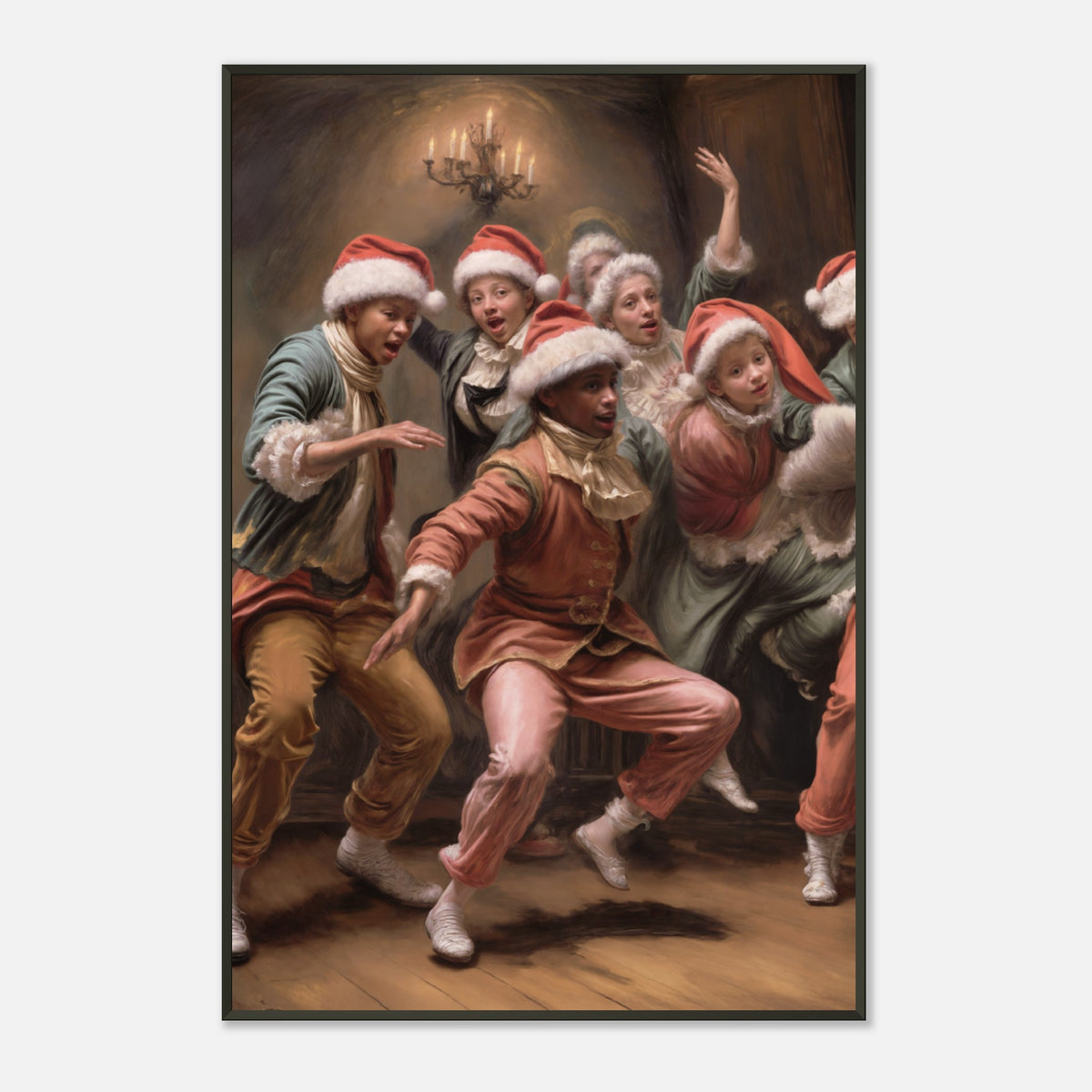 Christmas Breakdance – poster in aluminium lijst, productfoto, vooraanzicht (weergave 3)