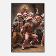 Christmas Breakdance – poster in aluminium lijst, productfoto, vooraanzicht (weergave 3)