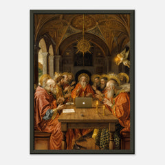 The Holy Zoom – poster in aluminium lijst, productfoto, vooraanzicht, geïnspireerd op Jan van Eyck