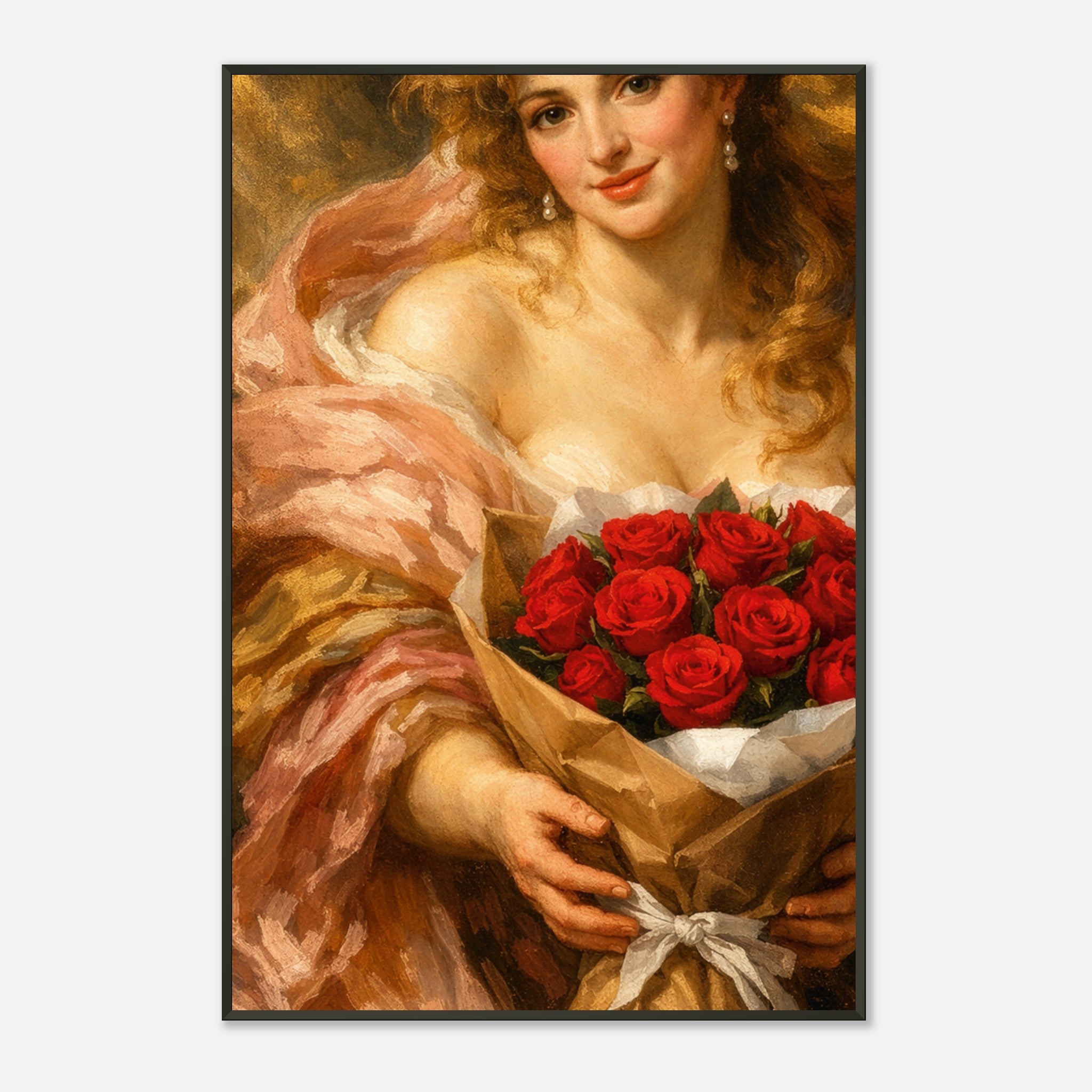 Last-Minute Roses – poster in aluminium lijst, productfoto, vooraanzicht (weergave 2)