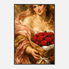 Last-Minute Roses – poster in aluminium lijst, productfoto, vooraanzicht (weergave 2)