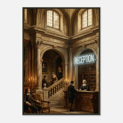 Baroque Meets Booking – poster in aluminium lijst, productfoto, vooraanzicht, geïnspireerd op Peter Paul Rubens