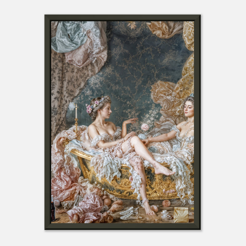 Rococo Soak – poster in aluminium lijst, productfoto, vooraanzicht, geïnspireerd op François Boucher