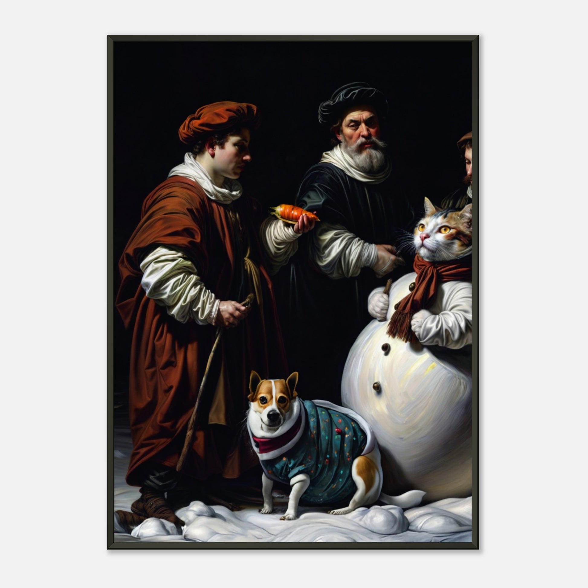 Chiaroscuro Noël – poster in aluminium lijst, productfoto, vooraanzicht (weergave 2)