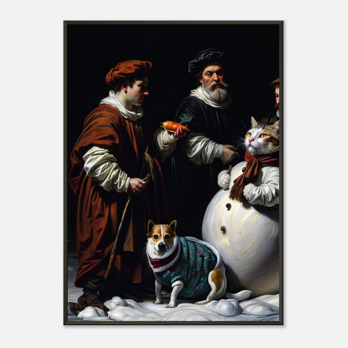 Chiaroscuro Noël – poster in aluminium lijst, productfoto, vooraanzicht (weergave 2)
