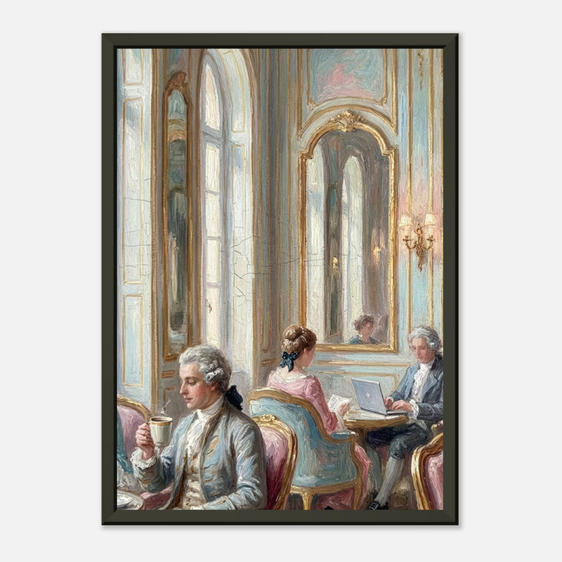 Rococo Co-Working – poster in aluminium lijst, productfoto, vooraanzicht, geïnspireerd op François Boucher