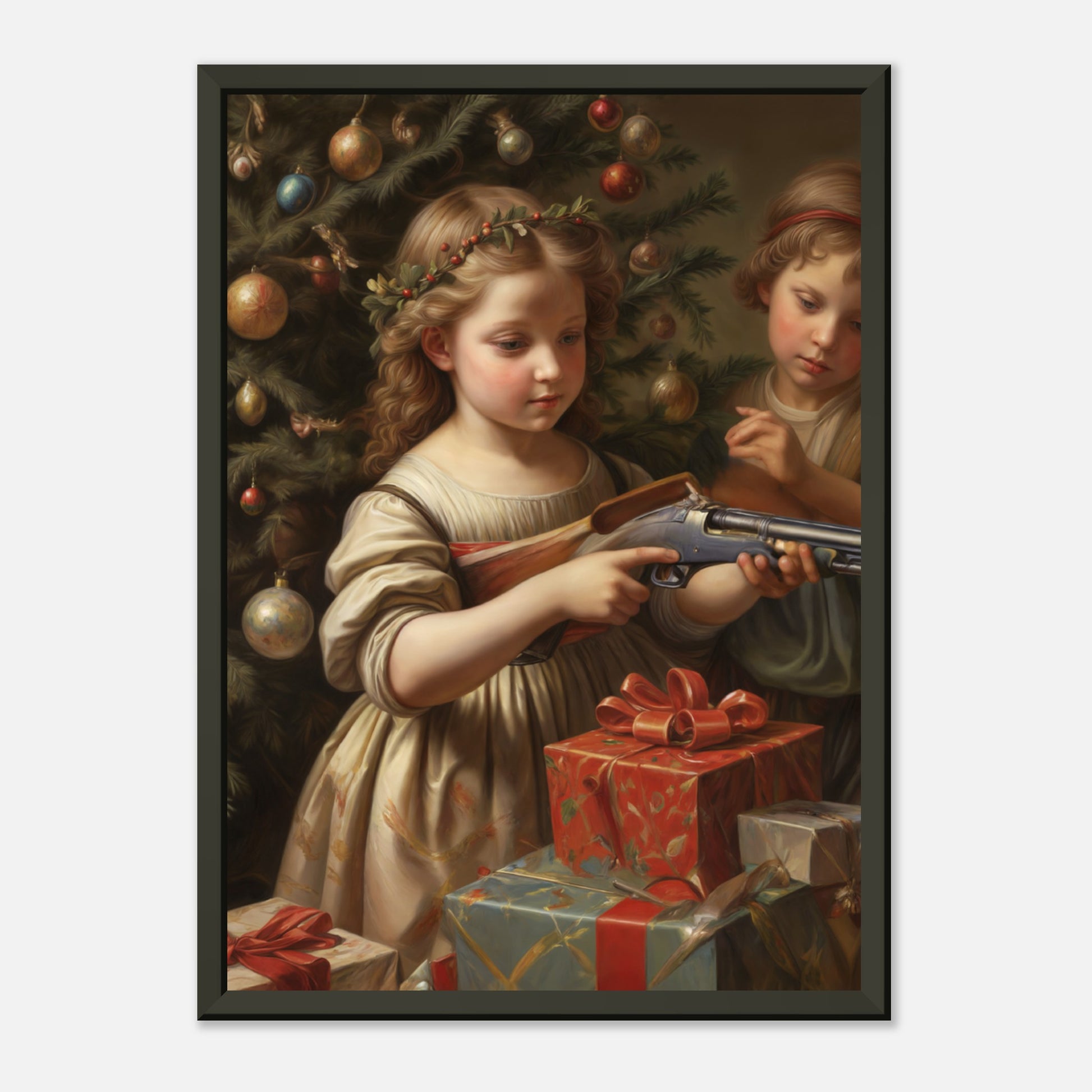 Peace, Unwrapped – poster in aluminium lijst, productfoto, vooraanzicht, geïnspireerd op Raphael