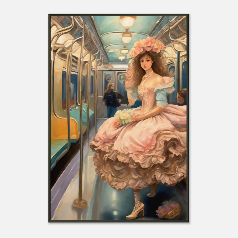 Marie on the Metro – poster in aluminium lijst, productfoto, vooraanzicht (weergave 3)