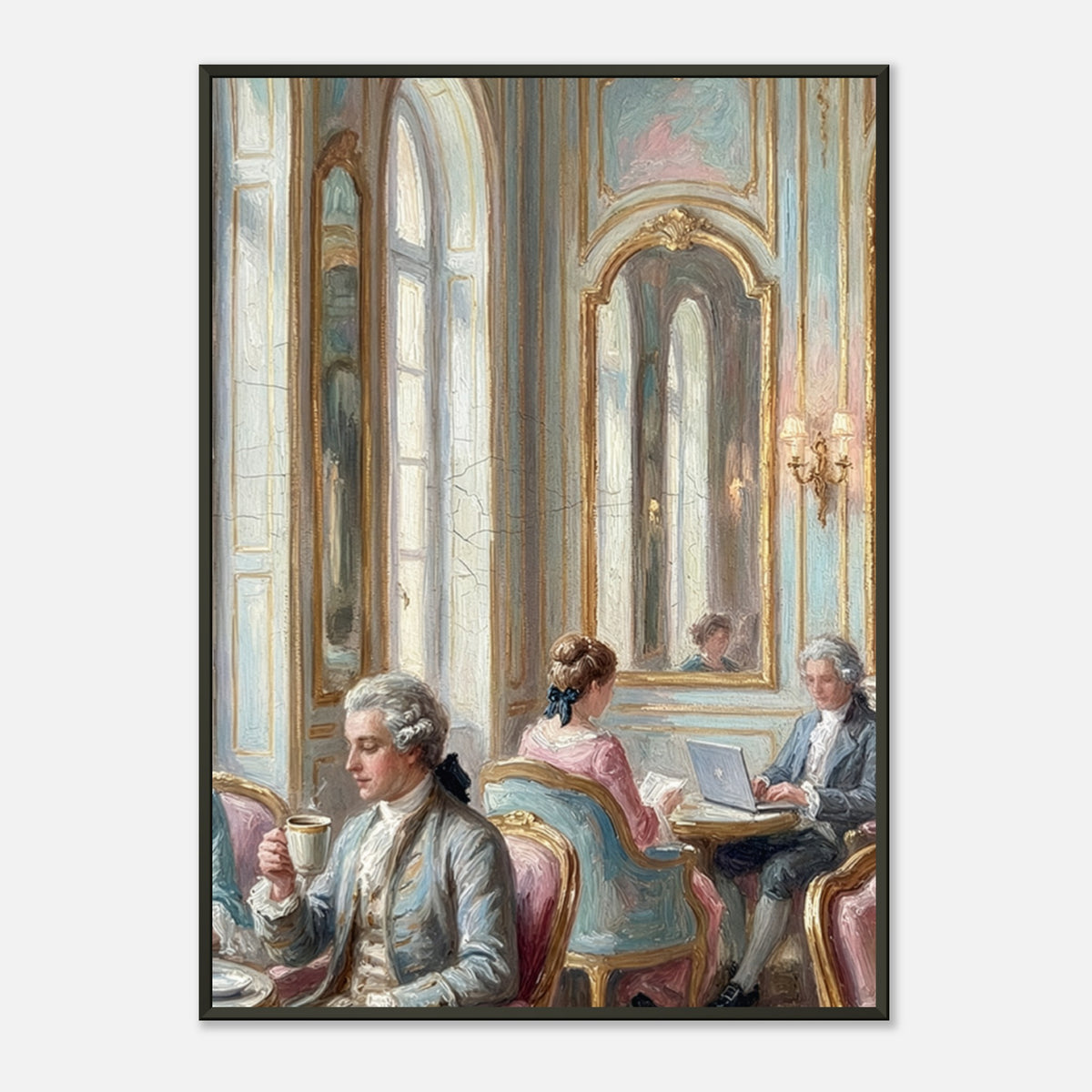 Rococo Co-Working – poster in aluminium lijst, productfoto, vooraanzicht (weergave 3)
