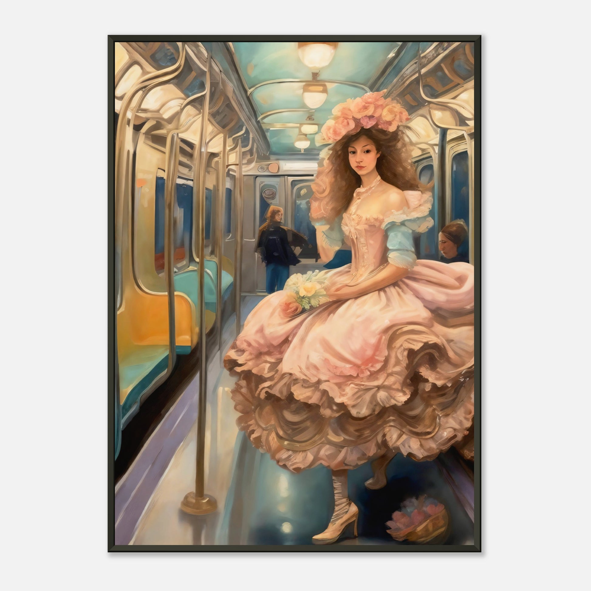 Marie on the Metro – poster in aluminium lijst, productfoto, vooraanzicht (weergave 2)