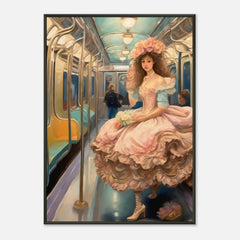 Marie on the Metro – poster in aluminium lijst, productfoto, vooraanzicht (weergave 2)