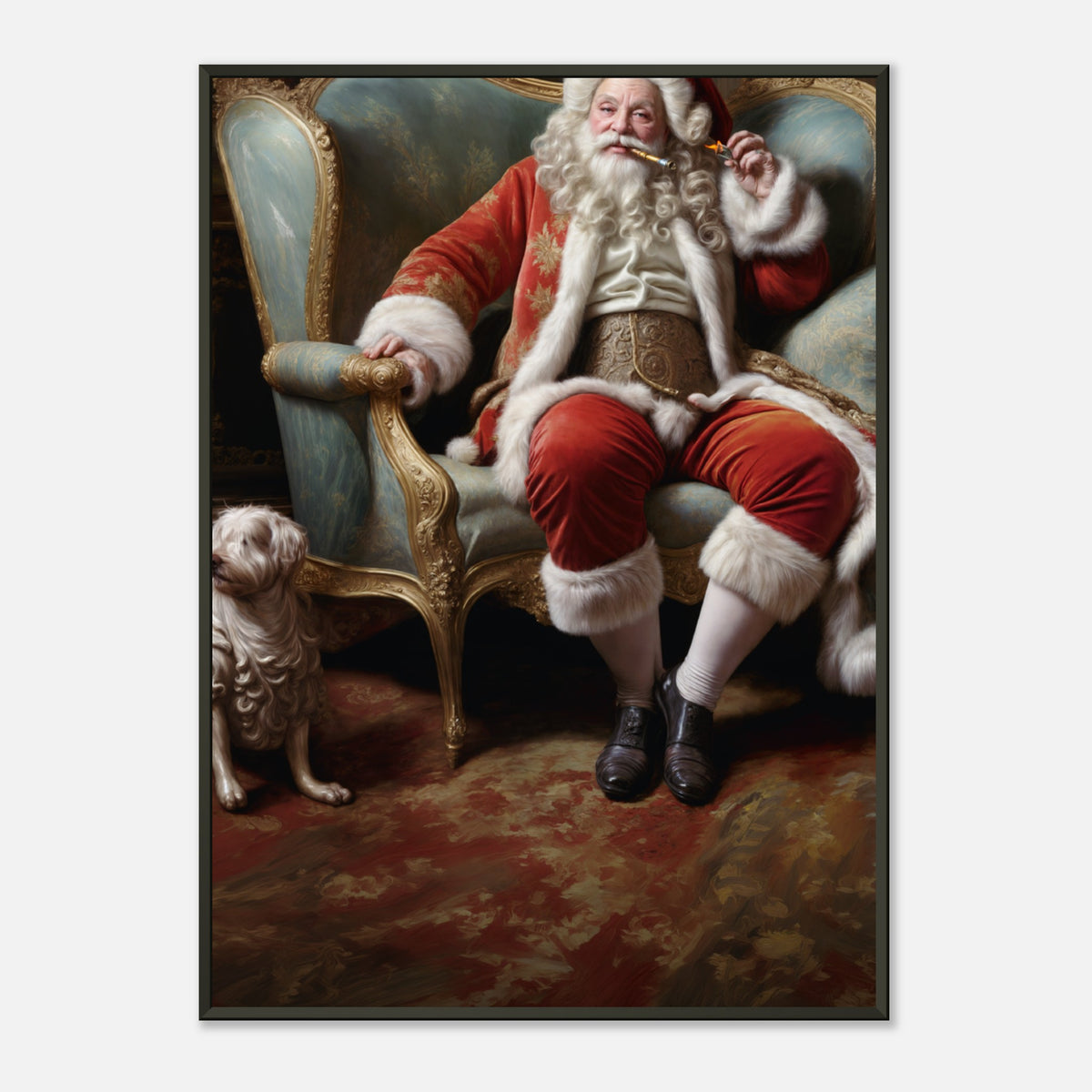 Santa Off Duty – poster in aluminium lijst, productfoto, vooraanzicht (weergave 3)