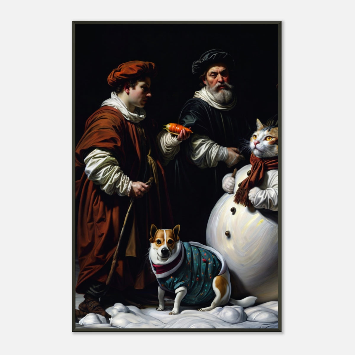 Chiaroscuro Noël – poster in aluminium lijst, productfoto, vooraanzicht (weergave 3)