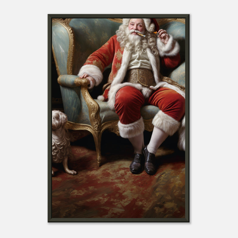Santa Off Duty – poster in aluminium lijst, productfoto, vooraanzicht (weergave 2)