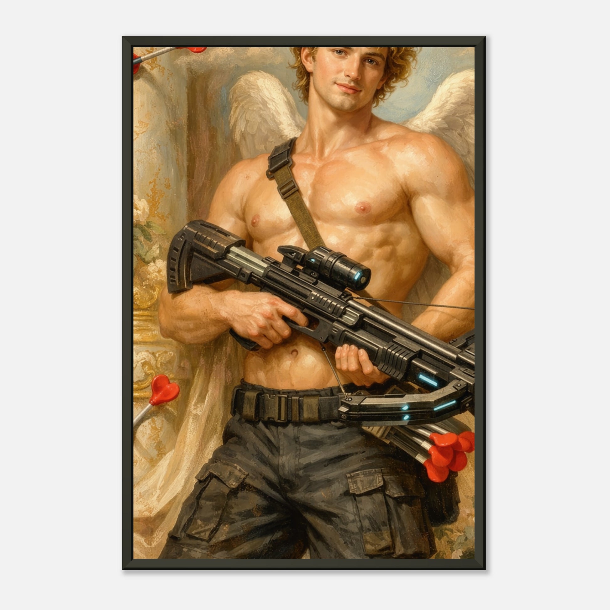Cupid, Fully Loaded – poster in aluminium lijst, productfoto, vooraanzicht (weergave 2)